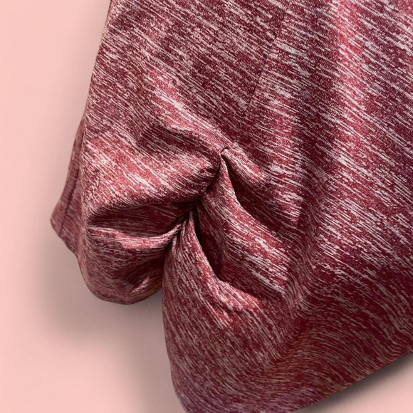 Women's red/burgundy sportswear top with open back detail - Picture 5 of 8